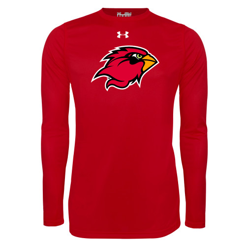  Under Armour Red Long Sleeve Tech Tee - Cardinal Head