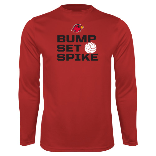  Red Performance Long Sleeve Shirt - Bump Set Spike