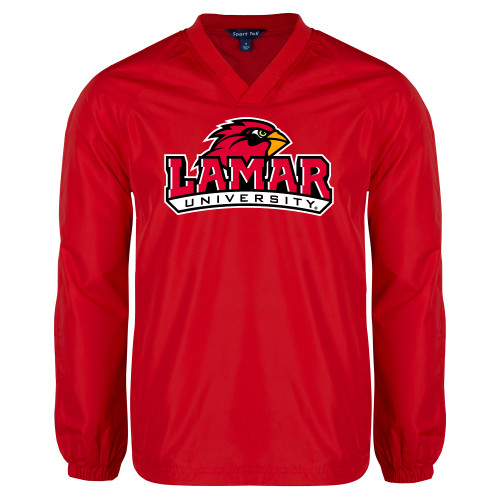 Lamar Red V Neck Raglan Windshi