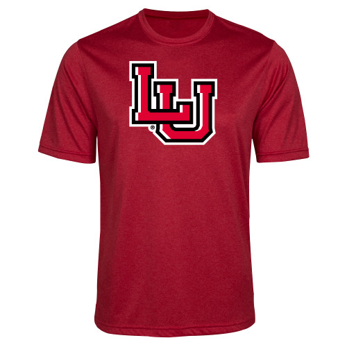  Red Heather Performance Contender Tee - Interlocking LU