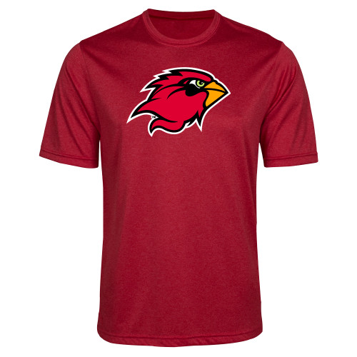  Red Heather Performance Contender Tee - Cardinal Head