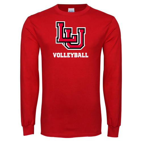  Red Long Sleeve T Shirt - Volleyball