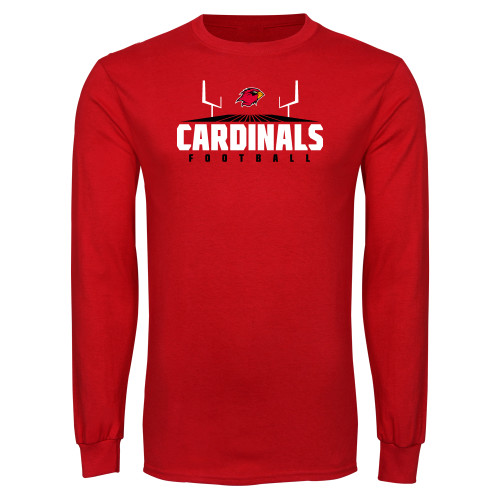  Red Long Sleeve T Shirt - Football Goal Design