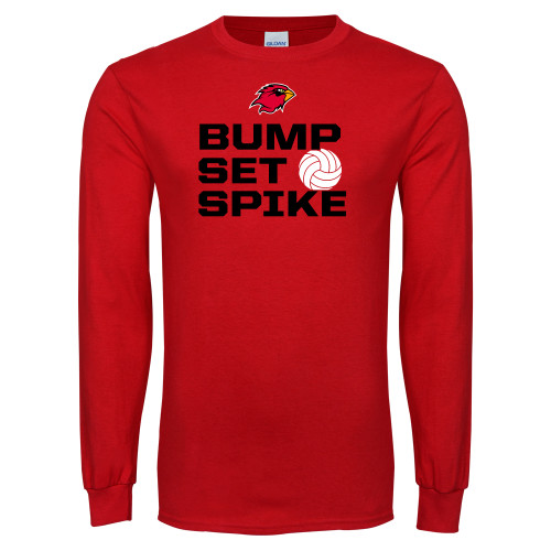  Red Long Sleeve T Shirt - Bump Set Spike