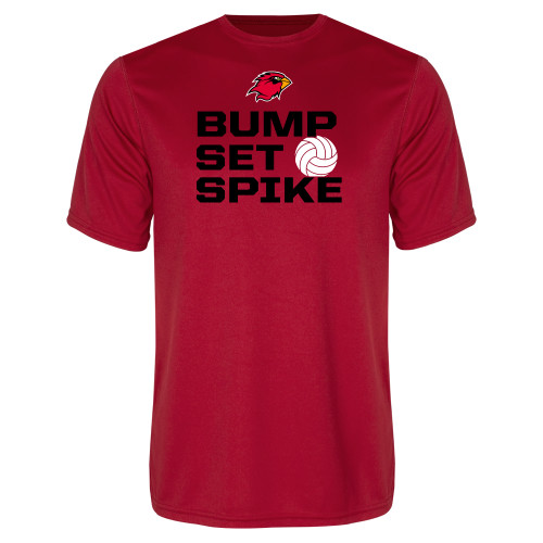  Red Performance Tee - Bump Set Spike