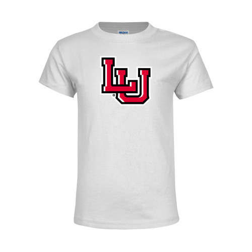  Youth White T Shirt - Interlocking LU