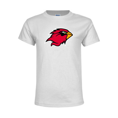  Youth White T Shirt - Cardinal Head