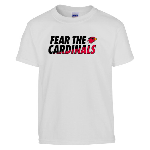  Youth White T Shirt - Fear The Cardinals