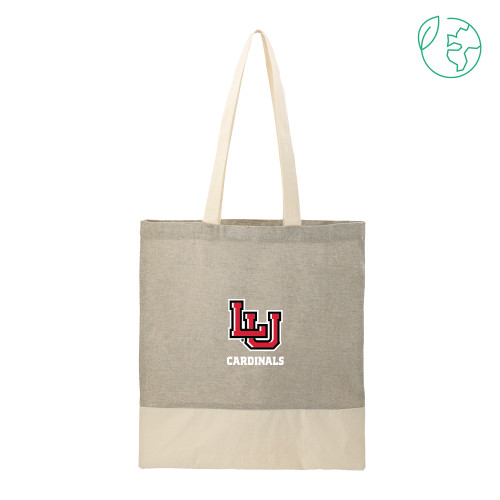 Lamar Split Recycled Grey Cotton Twill Convention Tote