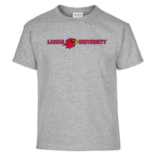  Youth Grey T-Shirt - Lamar University Flat