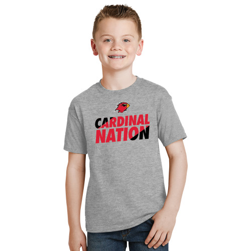  Youth Grey T-Shirt - Cardinal Nation