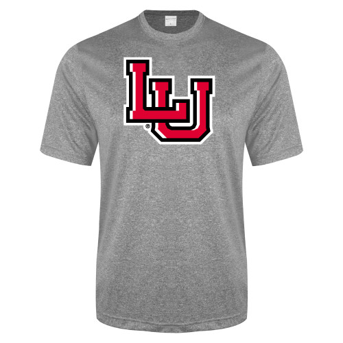  Grey Heather Performance Contender Tee - Interlocking LU