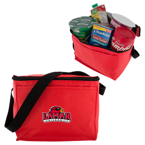 Lamar Six Pack Red Cooler