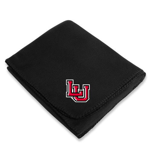 Lamar Black Arctic Fleece Blanket