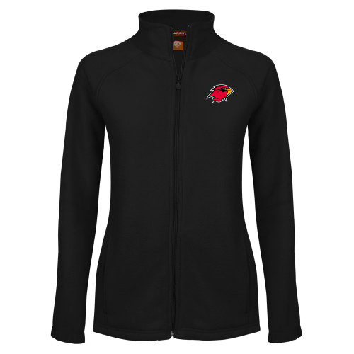 Lamar Womens Black Fleece Full Zip Jack