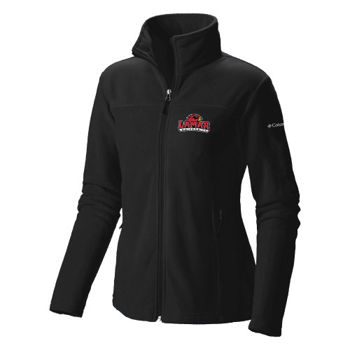  Columbia Womens Full Zip Black Fleece Jacket - Primary Mark