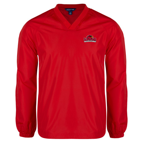  Red V Neck Raglan Windshirt - Primary Mark