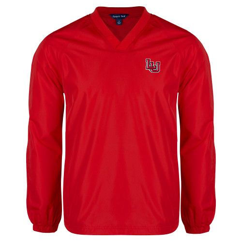  Red V Neck Raglan Windshirt - Interlocking LU