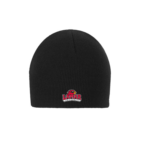 Lamar Black Knit Beanie