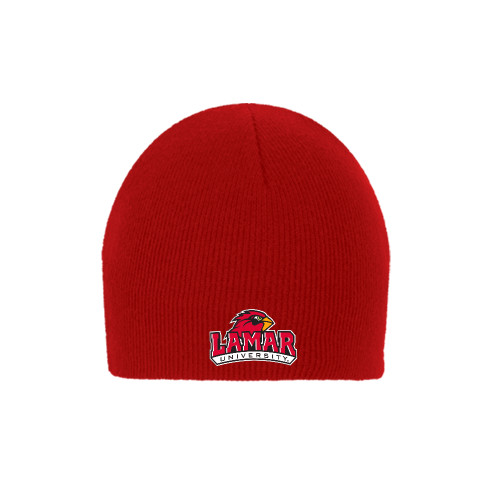  Red Knit Beanie - Primary Mark