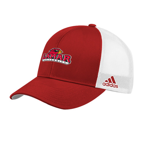 Lamar Adidas Red Structured Adjustable Mesh Hat