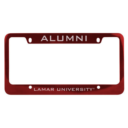 Lamar Alumni Metal Red License Plate Frame