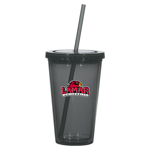 Lamar Madison Double Wall Charcoal Tumbler w/Straw 16oz