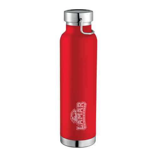  Thor Copper Vacuum Insulated Red Bottle 22oz - Primary Mark Engraved