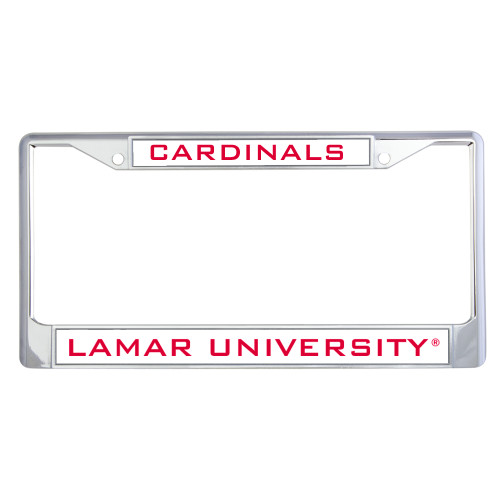 Lamar Metal License Plate Frame in Chrome