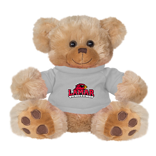 Lamar Plush Big Paw 8 1/2 inch Brown Bear w/Grey Shirt