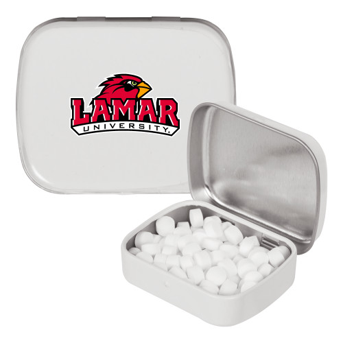 Lamar White Rectangular Peppermint Tin