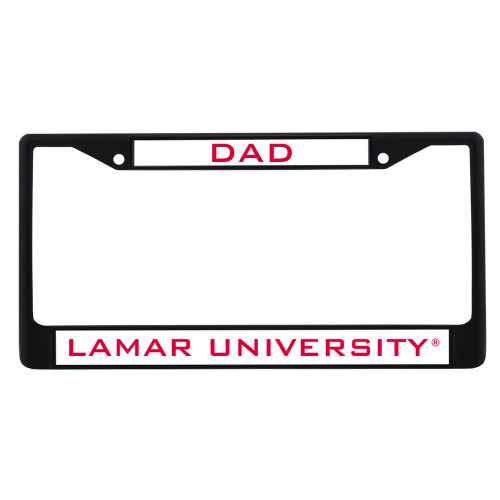 Lamar Dad Metal License Plate Frame in Black