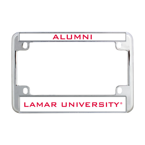  Metal Motorcycle License Plate Frame in Chrome - Alumni