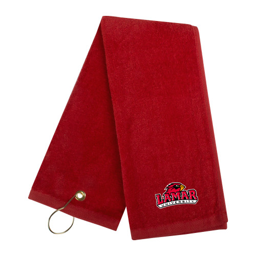 Lamar Red Golf Towel