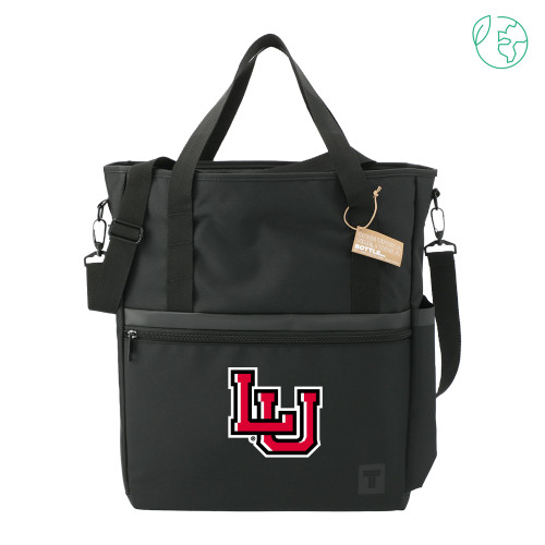  Tranzip Black Recycled Computer Tote - Interlocking LU