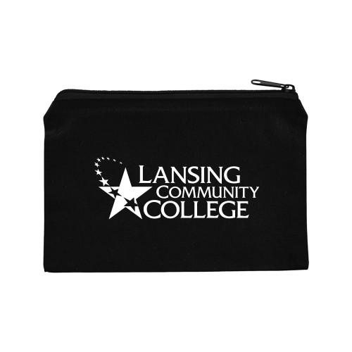  8oz. Black Cotton Travel Pouch - Primary Mark
