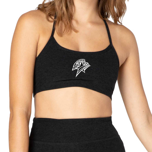  Beyond Yoga Womens Darkest Night Spacedye Slim Racerback Bra  - Athletics Mark