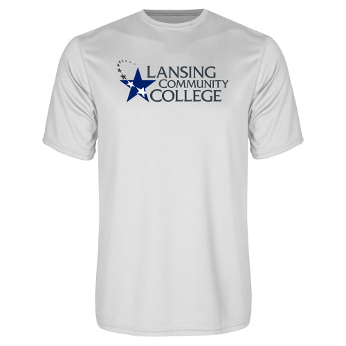  White Performance Tee - Primary Mark