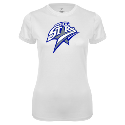  Womens White Performance Tee - Athletics Mark