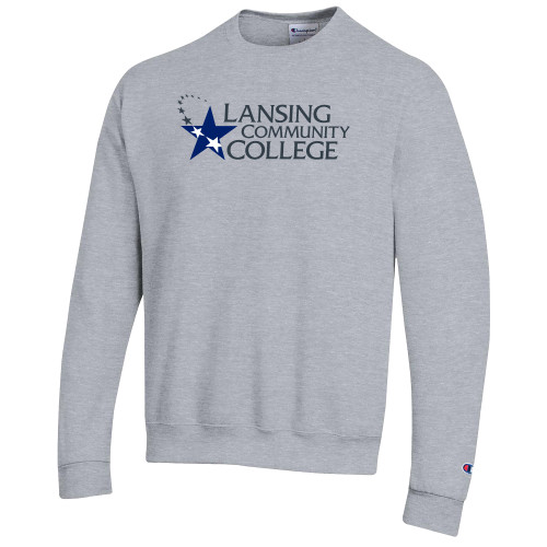  Champion Heather Grey Fleece Crew - Primary Mark