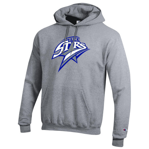  Champion Heather Grey Fleece Hoodie - Athletics Mark