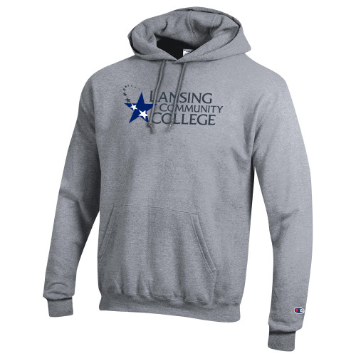  Champion Heather Grey Fleece Hoodie - Primary Mark