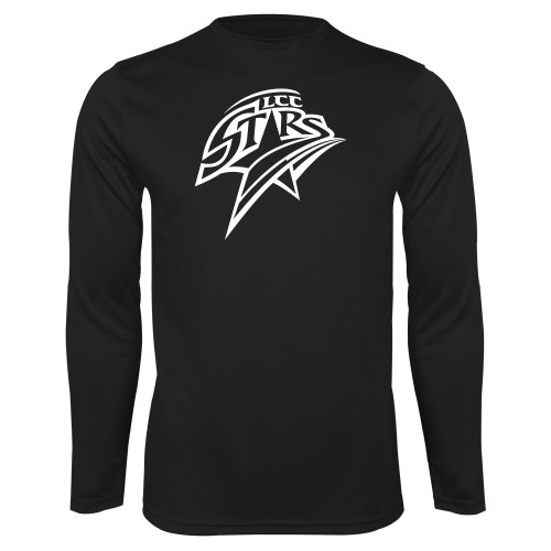  Black Performance Long Sleeve Shirt - Athletics Mark