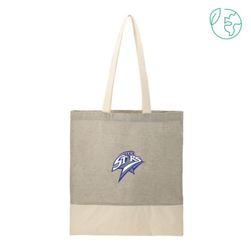  Split Recycled Grey Cotton Twill Convention Tote - Athletics Mark