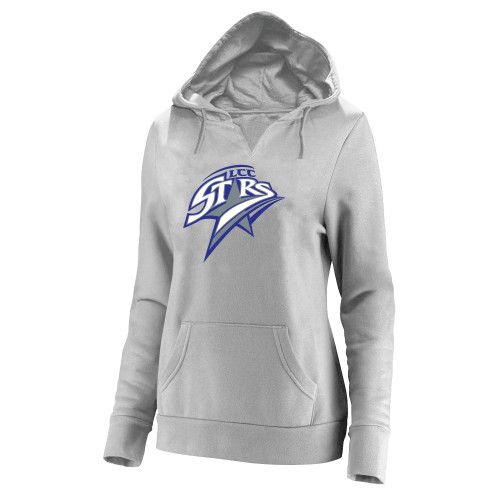  Womens Plus Heather Grey Hoodie - Athletics Mark