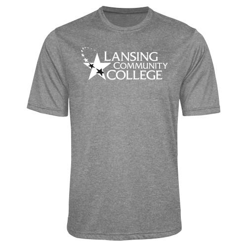  Grey Heather Performance Contender Tee - Primary Mark
