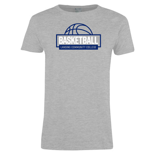  Womens Grey Short Sleeve Tee - LCC Basketball