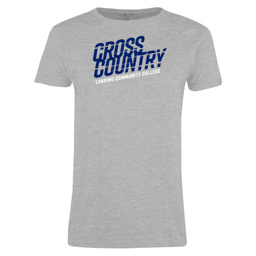  Womens Grey Short Sleeve Tee - LCC Cross Country