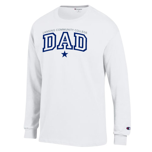  Champion White Long Sleeve T Shirt - LCC Dad