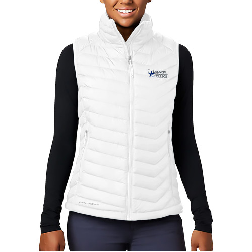  Columbia Womens White Powder Lite Vest - Primary Mark